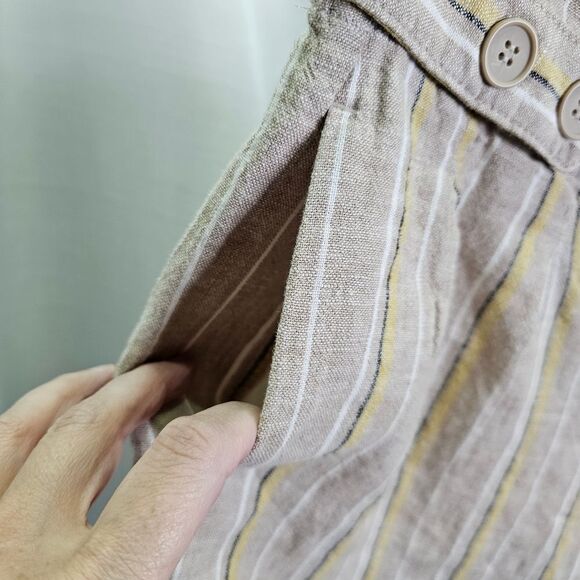 Definitions by d. jeans Striped Flowy Linen Shorts Size Medium - Picture 4 of 10